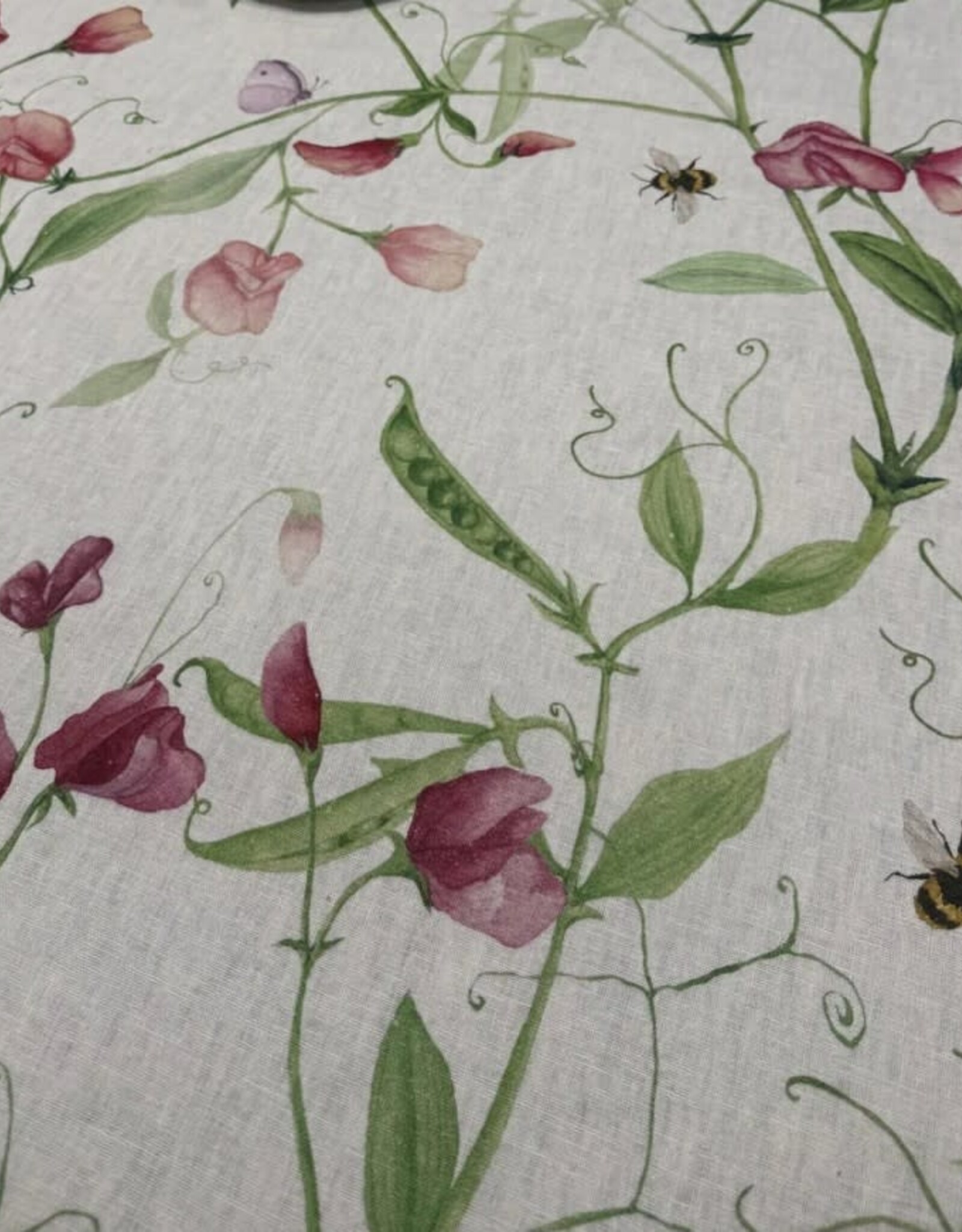 Italian Linen - Petits Pois Table Square 33.5 X 33.5" Cream