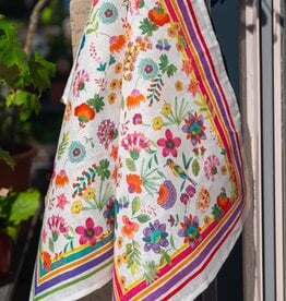 Italian Linen - Carel Green Kitchen Towel 20"x28" Cream