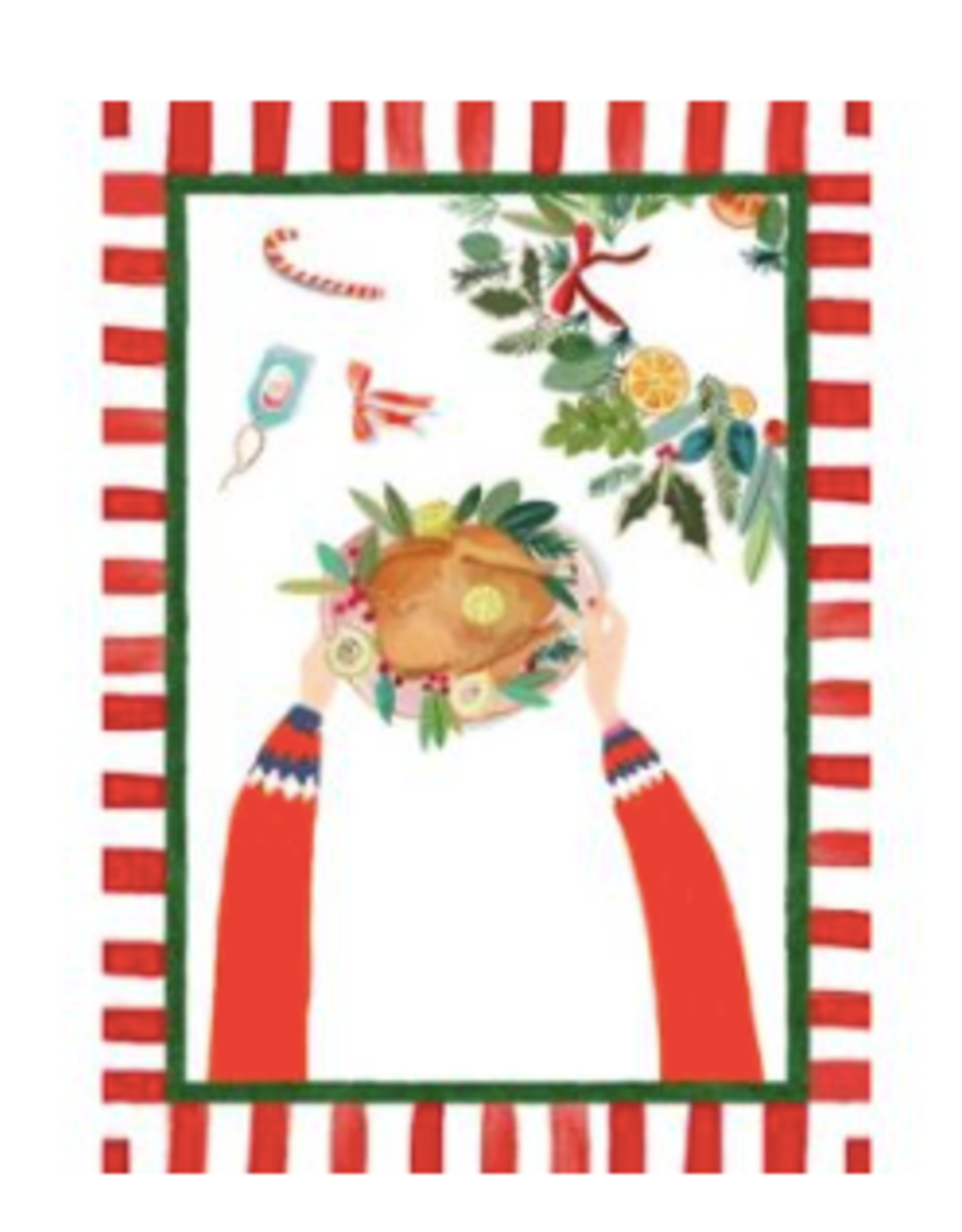 Italian Linen - Hand On Tacchino Cream Kitchen Towel 20" x 28"