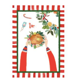 Italian Linen - Hand On Tacchino Cream Kitchen Towel 20" x 28"