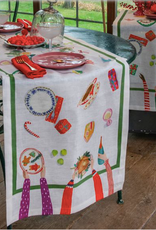 Italian Linen - Hand On XMAS Table Runner Cream 18" x 67" Italian Linen - Hand On XMAS Table Runner Cream 18" x 67"