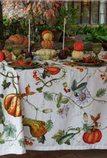 Italian Linen - Kurbis Fiori Table Runner 18" x 67" Natural White