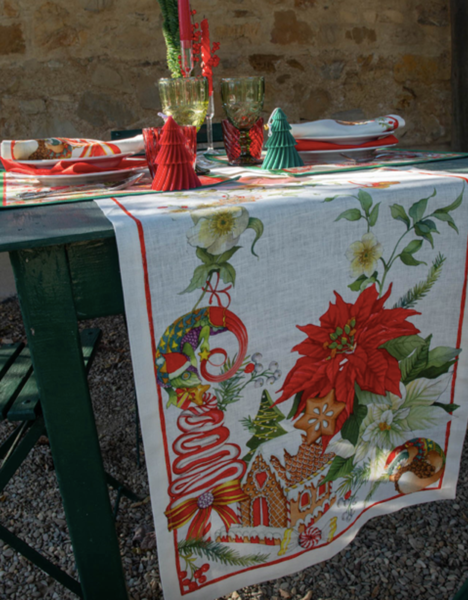 Italian Linen - Marzapepe Table Square 33.5"  x 33.5"