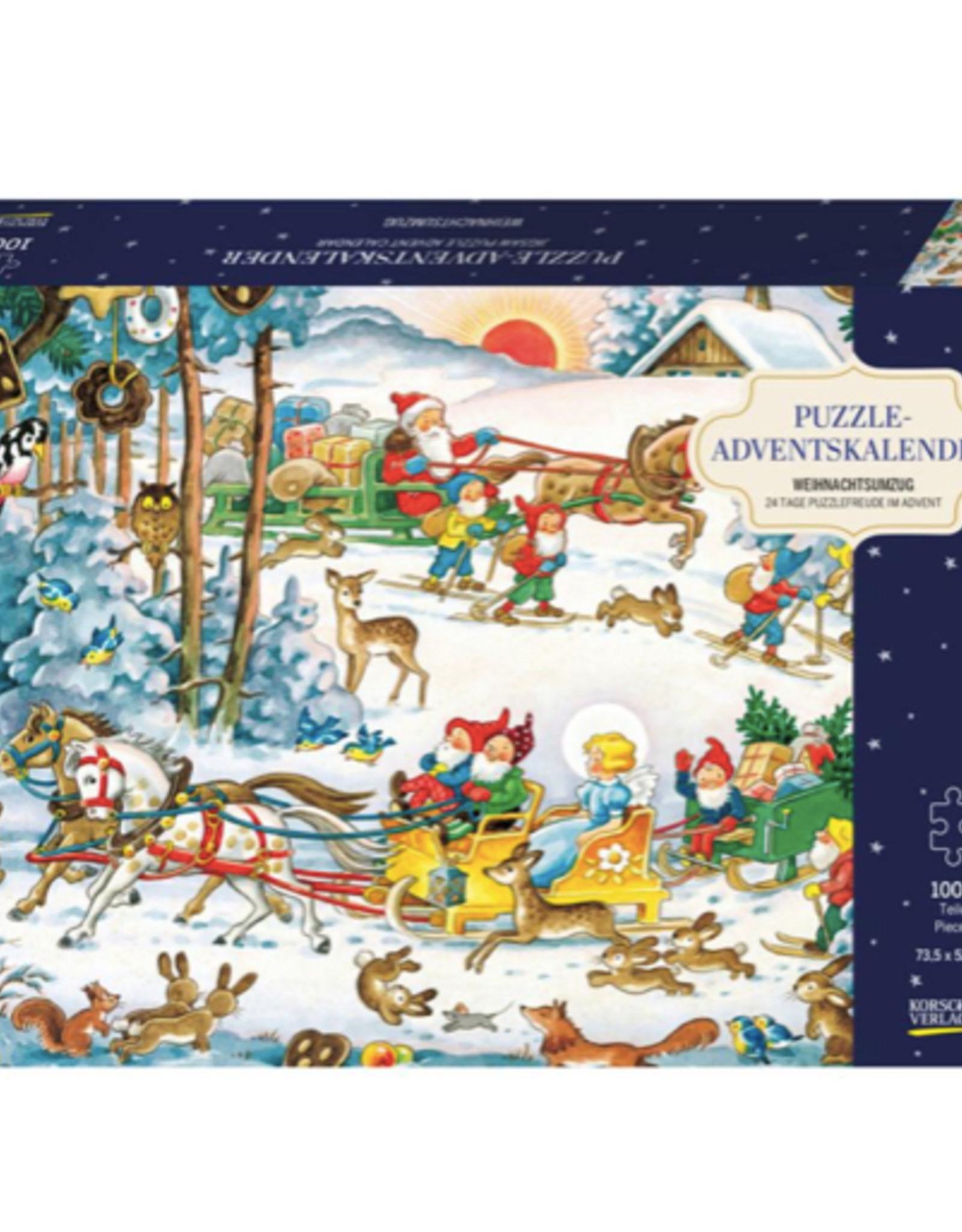 Korsch Advent - Christmas Parade Jigsaw Puzzle - 8.5"H x 12.5"W x 1.75"D