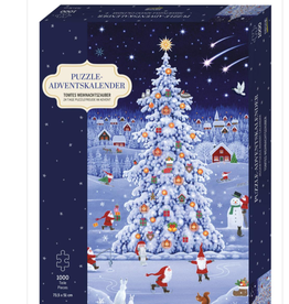 Korsch Advent - Tomte Christmas Magic Jigsaw Puzzle - 12.5"H x 8.5"W x 1.75"D