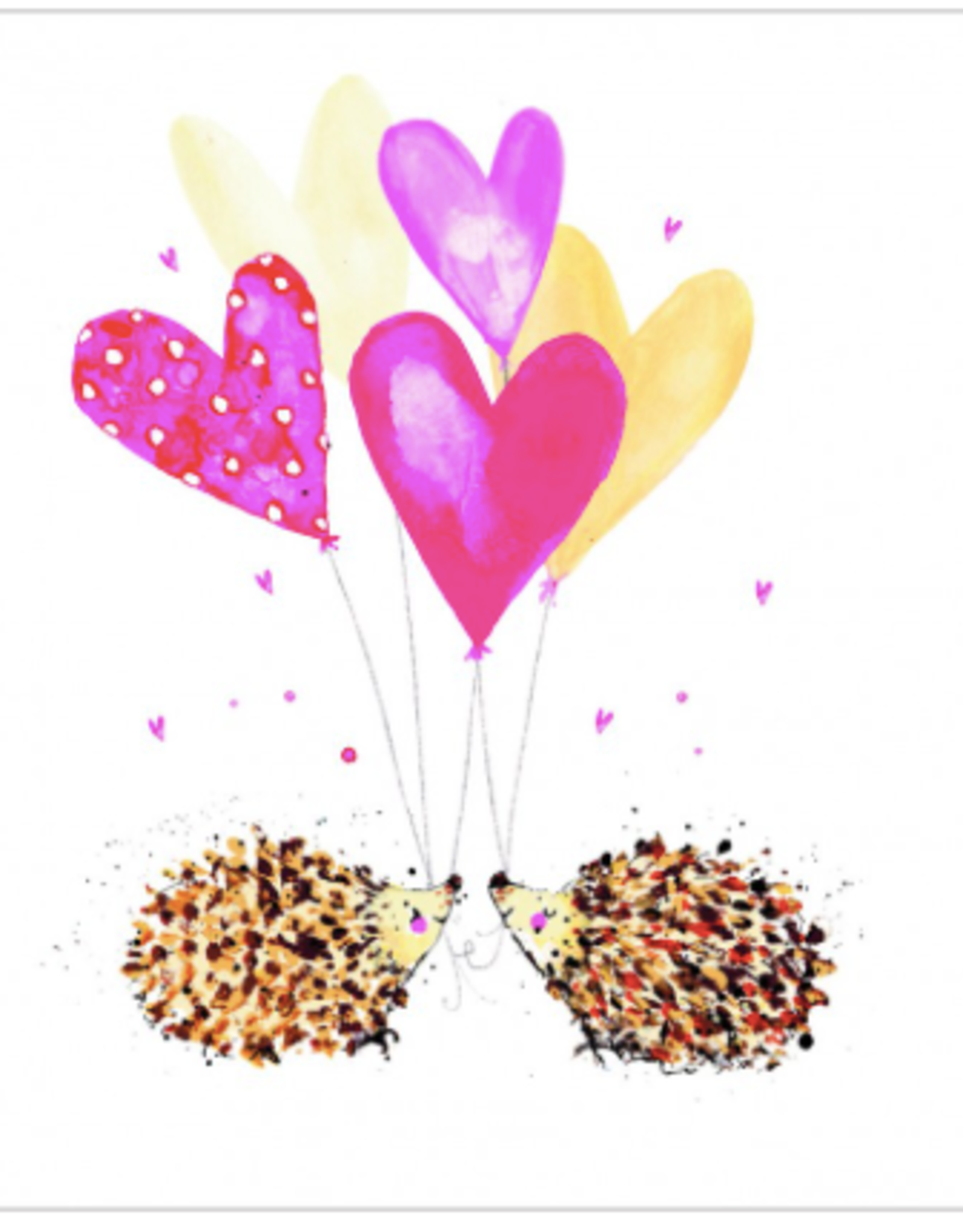 Hedgehog Hearts  (Louise Mulgrew) Greeting Card - 6" x 6"