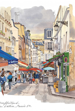 Rue Mouffetard Quartier Latin Paris Greeting Card - 6" x 6"