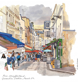 Rue Mouffetard Quartier Latin Paris Greeting Card - 6" x 6"