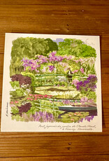 Pont Japonais du Jardin e Claude Monet a Giverny, Normandy Post Card w/Envelope 6" x 6"