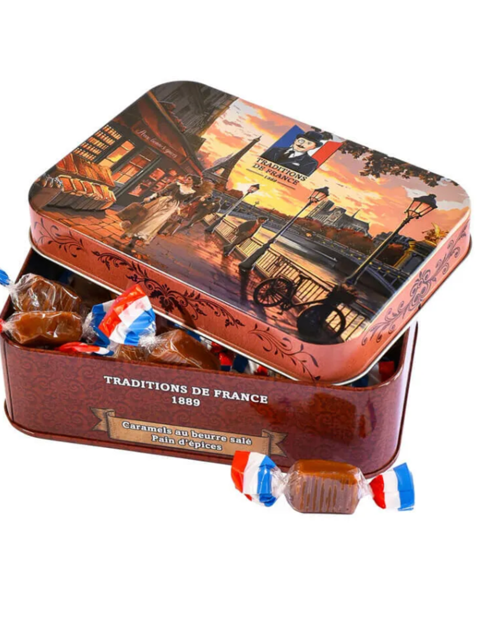 Traditions de France Traditions de France - GINGERBREAD Salted butter caramels  (Tin box) (5.3 OZ)