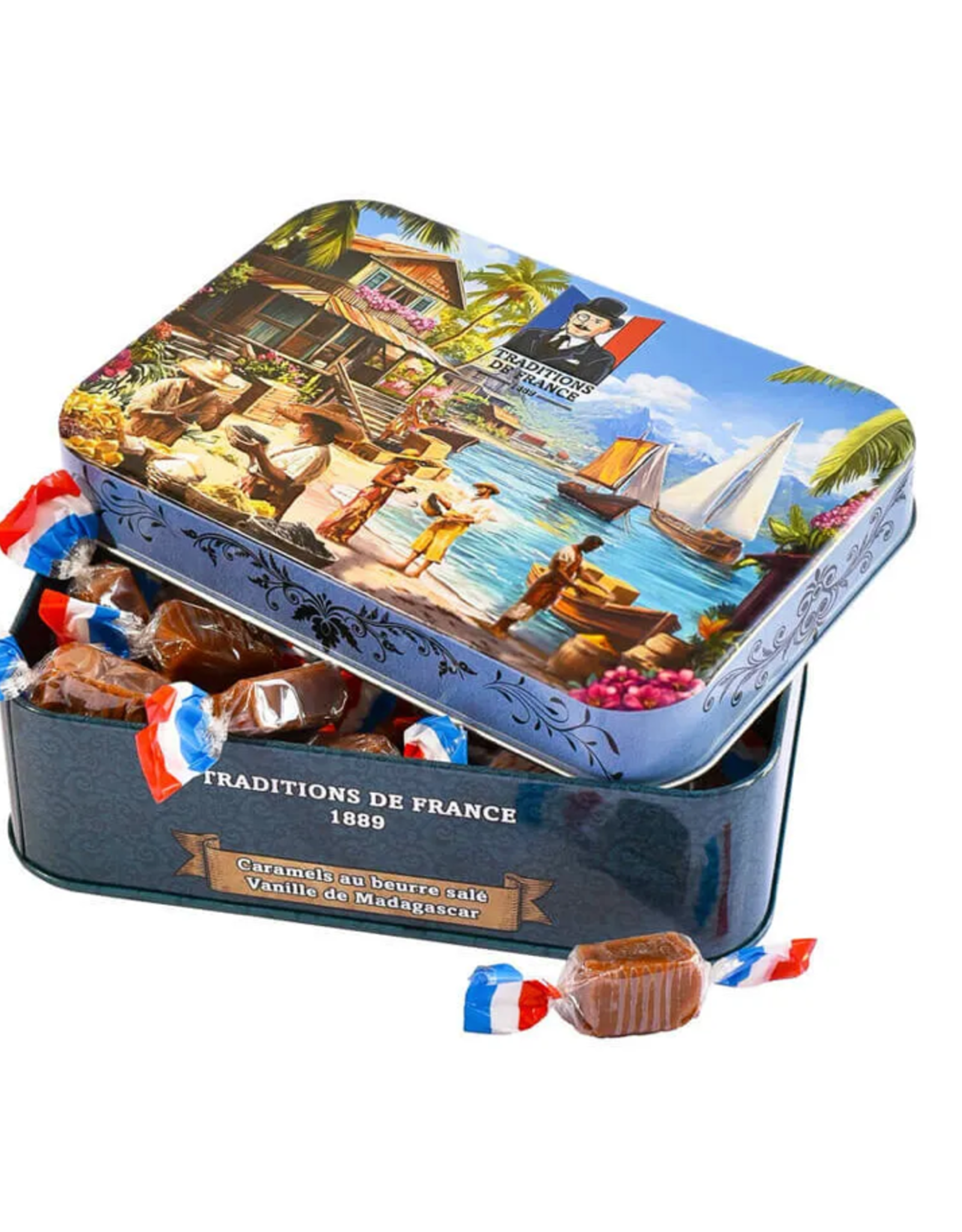 Traditions de France Traditions de France - VANILLA Salted butter caramels  (Tin box) (5.3 OZ)
