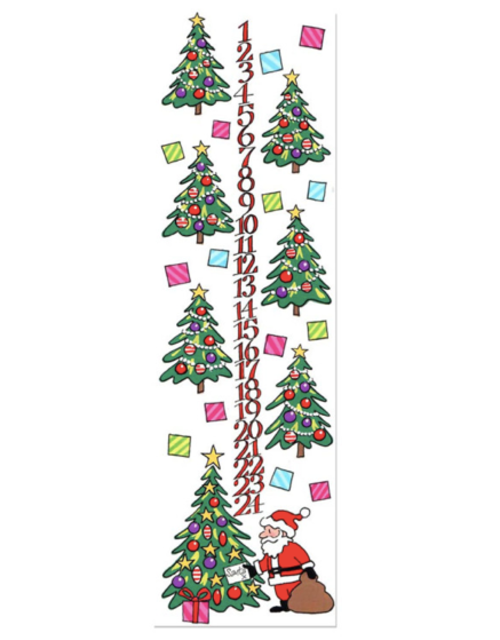 Alison Gardiner Alison Gardiner Christmas Trees Advent Taper Candle 11.5"