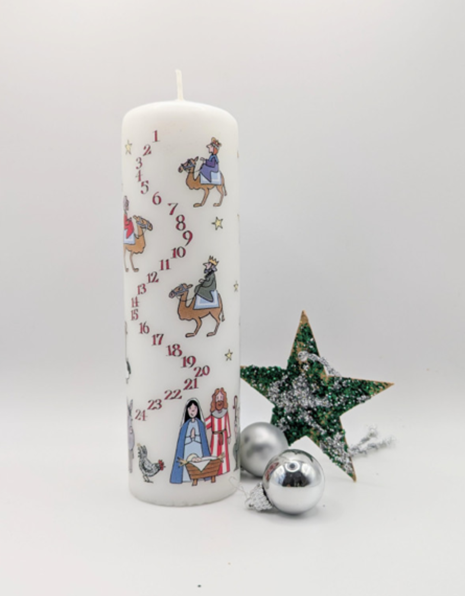 Alison Gardiner Alison Gardiner Nativity Advent Large Pillar Candle 7.9" x 2.4"