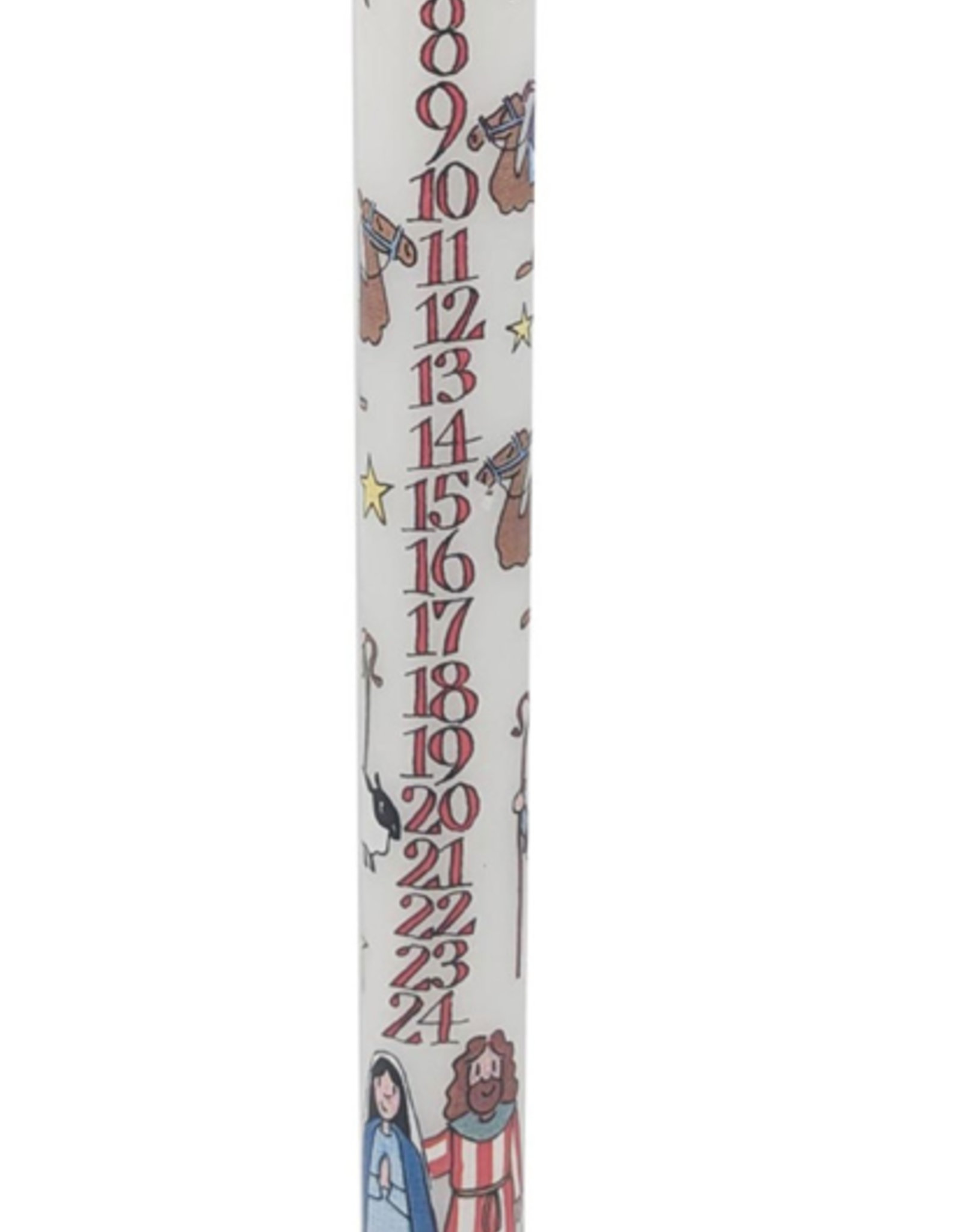 Alison Gardiner Alison Gardiner Nativity Advent Taper Candle 11.5"