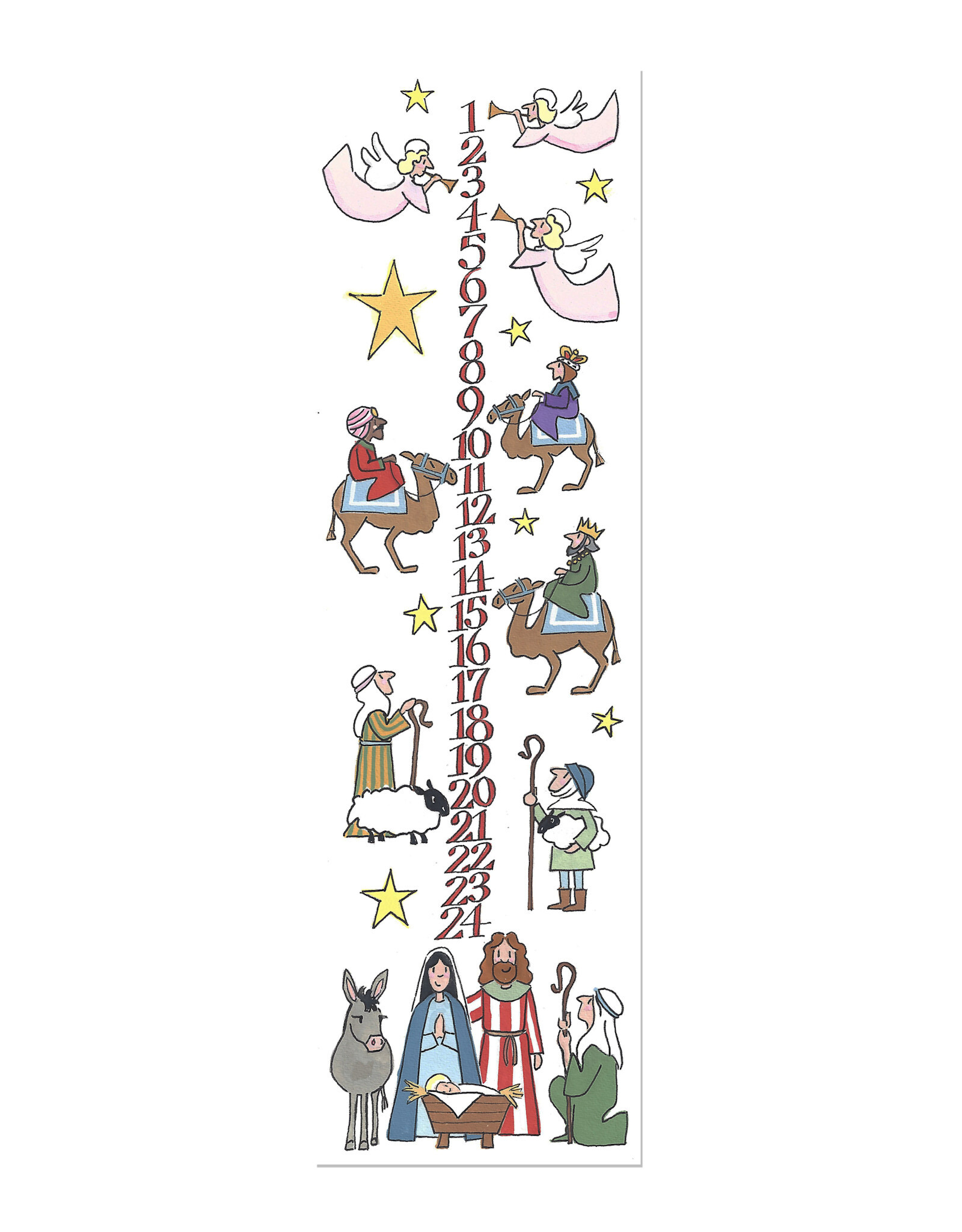 Alison Gardiner Alison Gardiner Nativity Advent Large Pillar Candle 7.9" x 2.4"