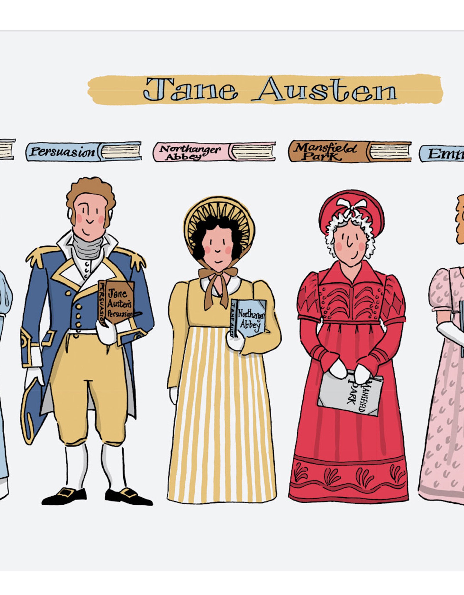 Alison Gardiner Alison Gardiner Jane Austen Tea Towel 19" x 29'"