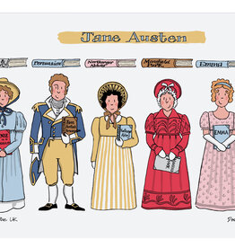 Alison Gardiner Alison Gardiner Jane Austen Tea Towel 19" x 29'"