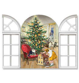 Alison Gardiner 3D Nostalgic Christmas Windows Advent Calendar Card (SET OF 4)