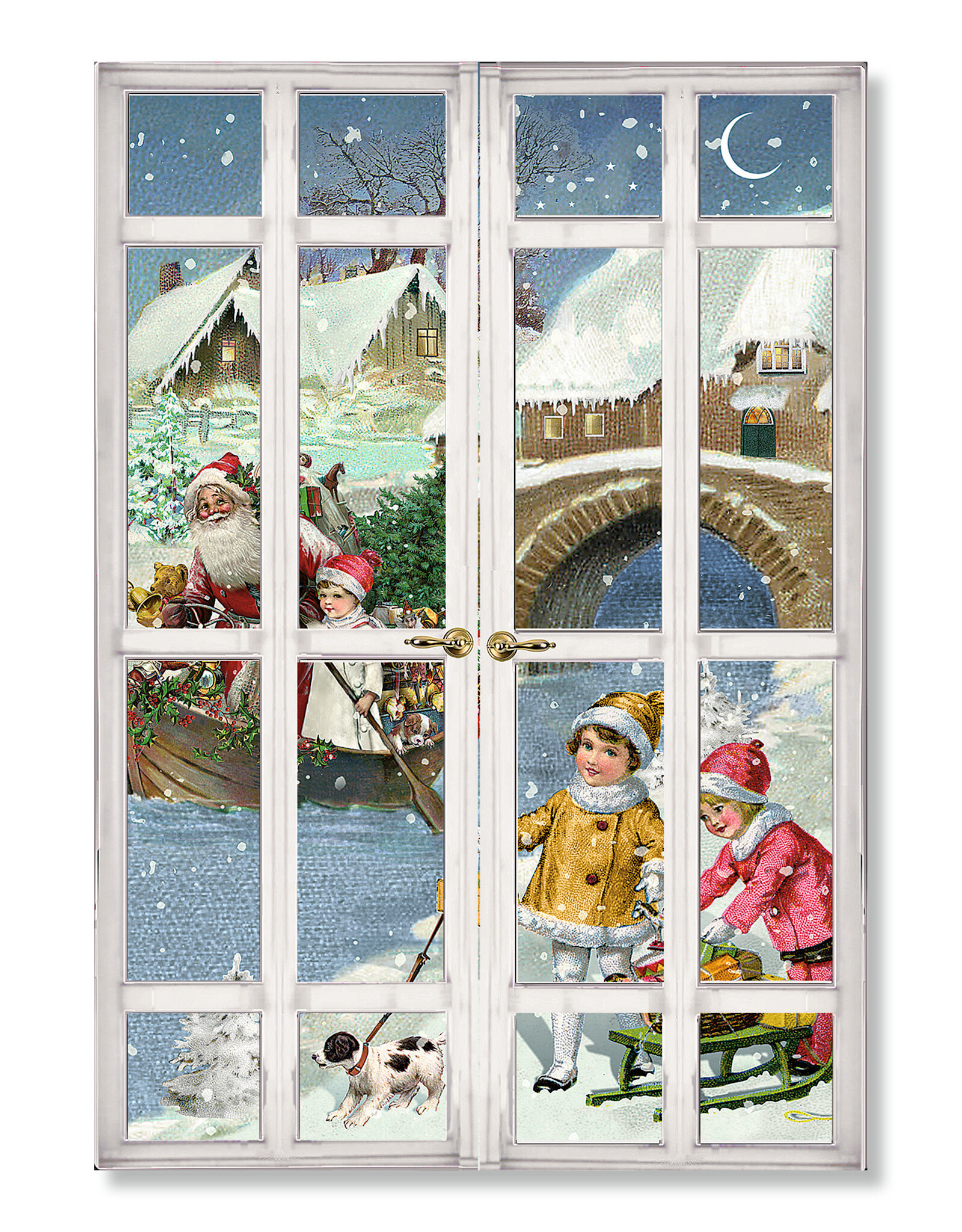 Alison Gardiner 3D Nostalgic Christmas Windows Advent Calendar Card (SET OF 4)