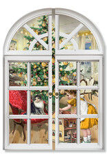Alison Gardiner 3D Nostalgic Christmas Windows Advent Calendar Card (SET OF 4)