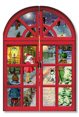 Alison Gardiner 3D Nostalgic Christmas Windows Advent Calendar Card (SET OF 4)