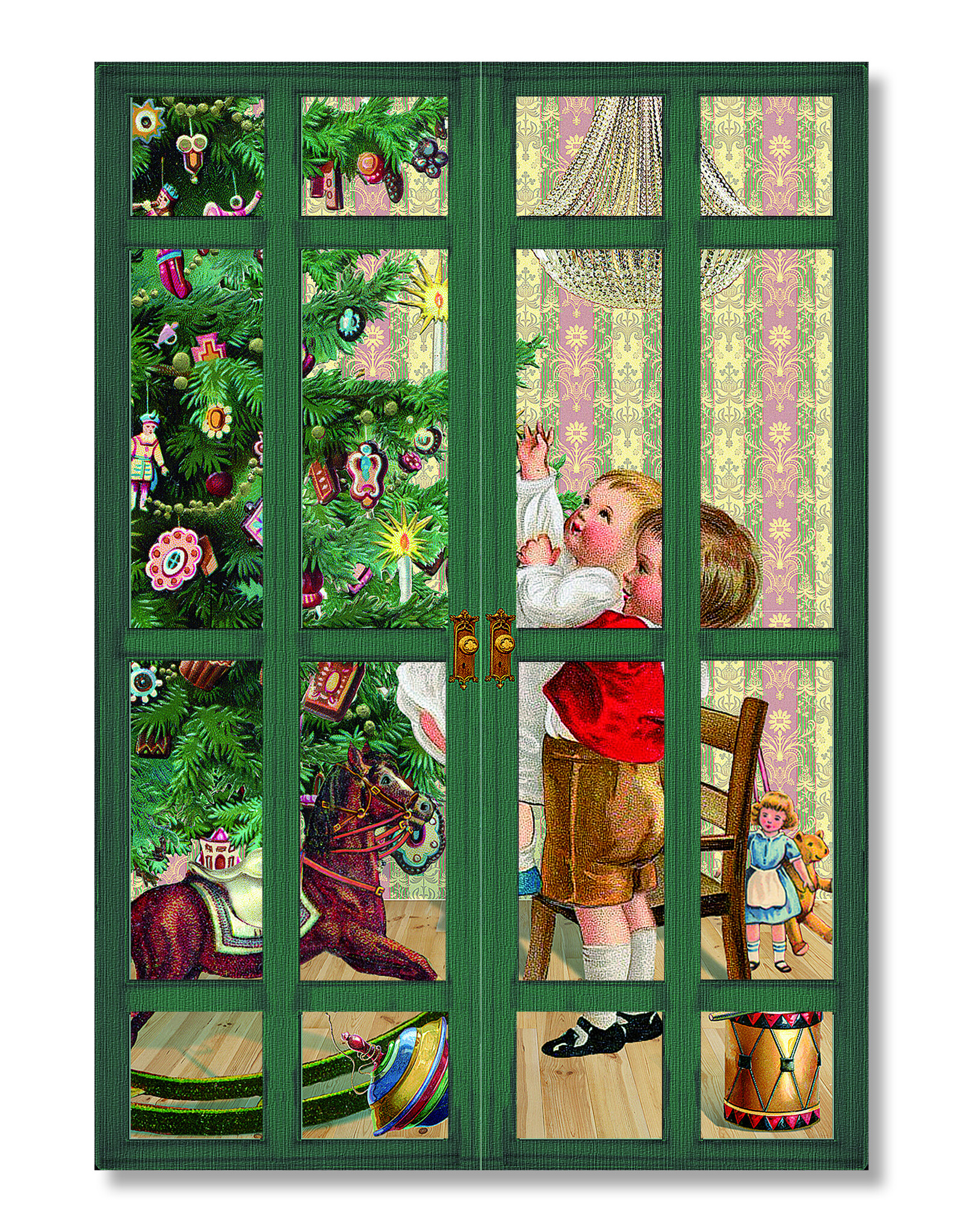 Alison Gardiner 3D Nostalgic Christmas Windows Advent Calendar Card (SET OF 4)