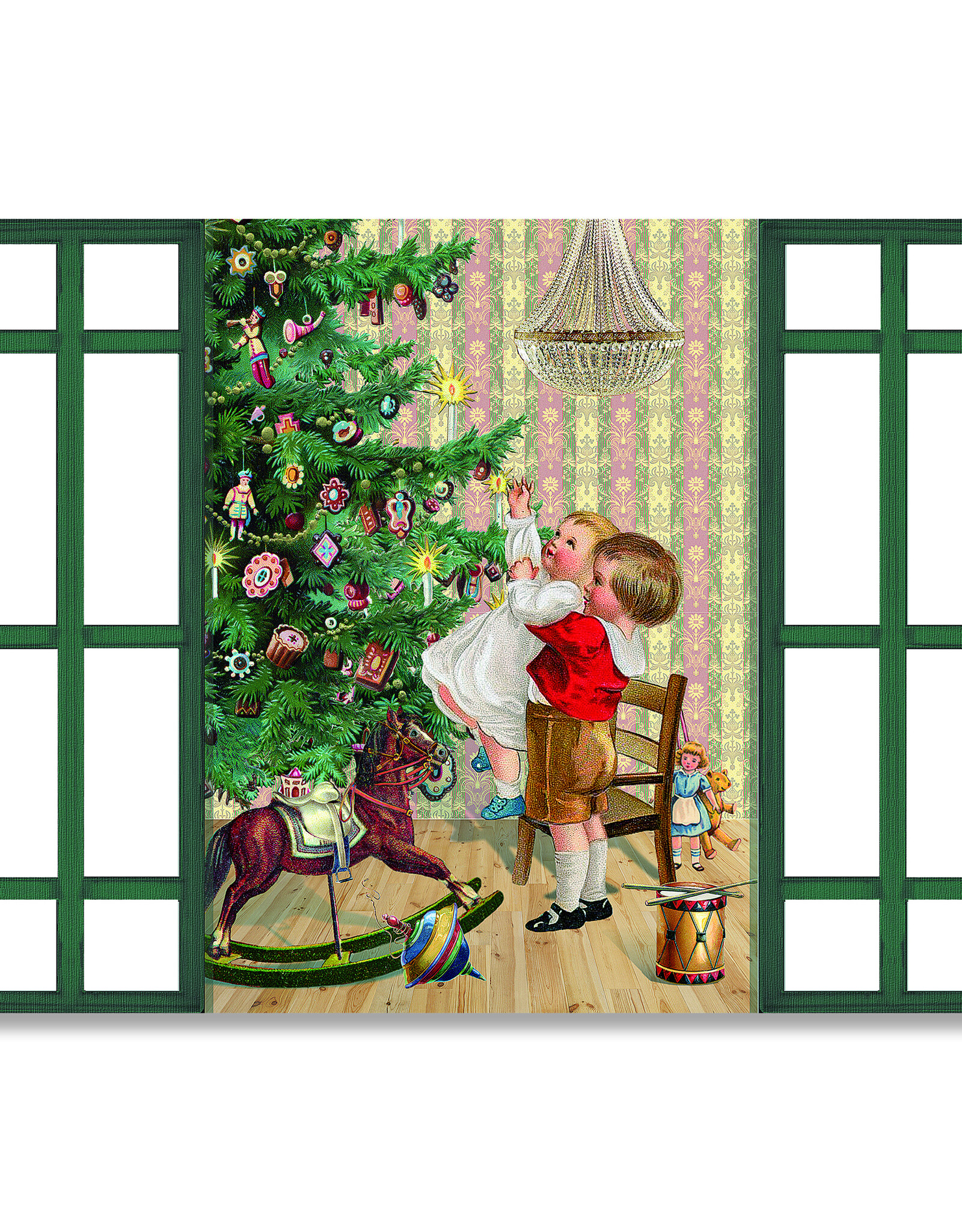 Alison Gardiner 3D Nostalgic Christmas Windows Advent Calendar Card (SET OF 4)