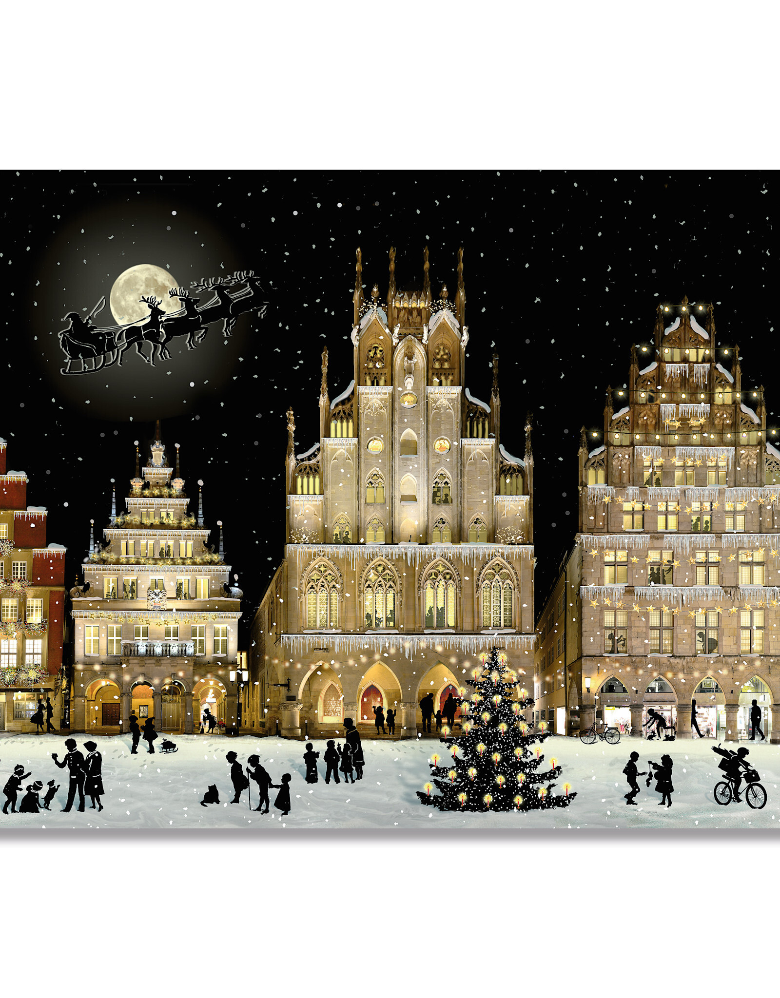 Alison Gardiner Christmas Lights Cityscape Advent Calendar (11.81 x 8.27)