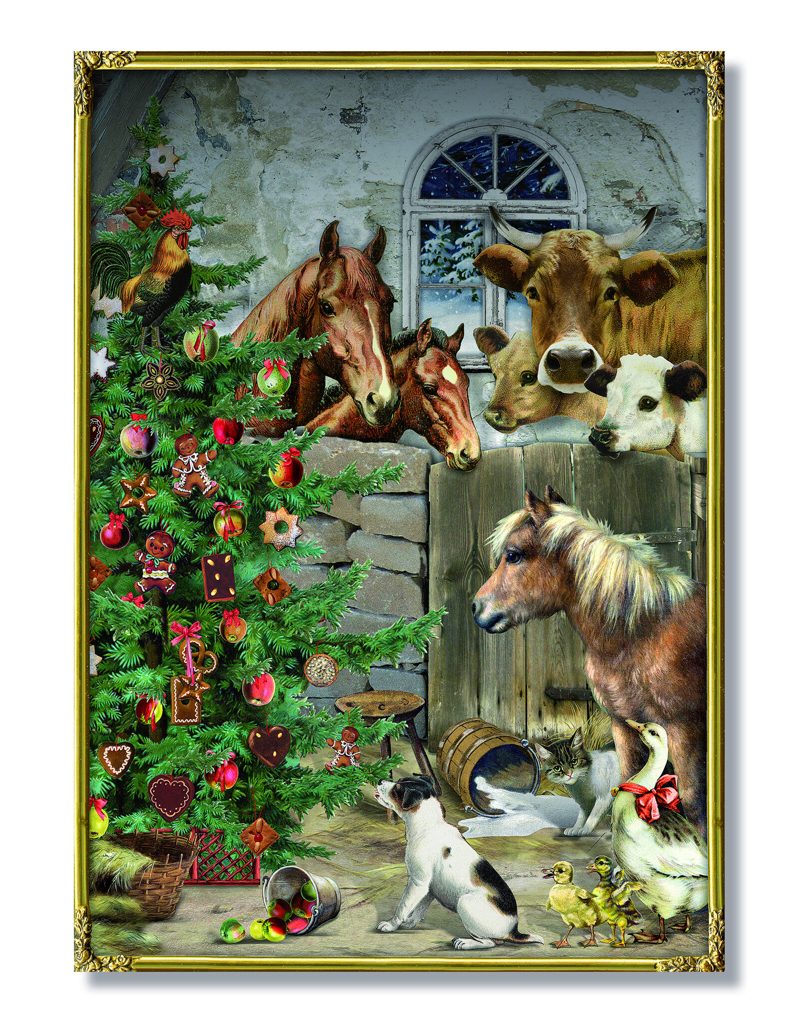 Alison Gardiner Coppenrath Festive Farm Advent Calendar 11.69" x 8.27"