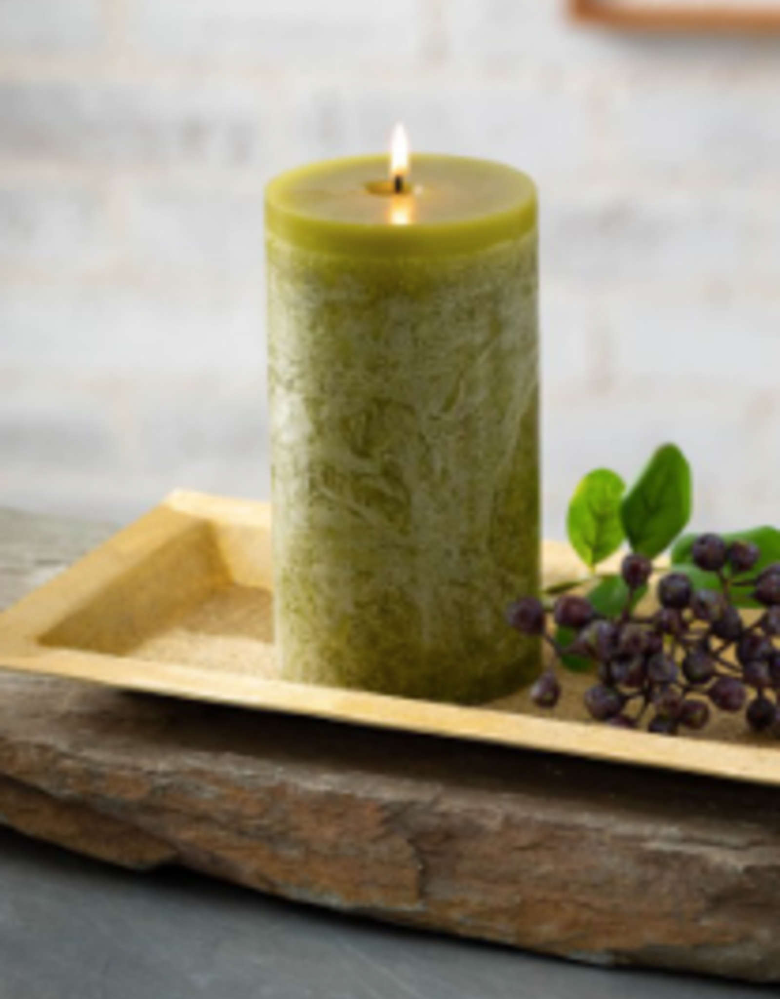 Timber Candle 3.25' x 6" - Moss - Vance Kitira
