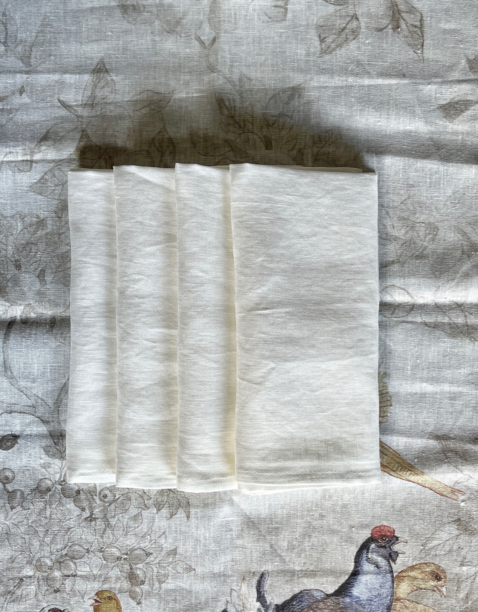 Italian Linen - Tiziano Napkin - Cream - 20" x 20" ( 100% Linen)