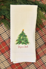 Linen Towel - Tree Joyeux Noel 18" x 24" (100% Linen)