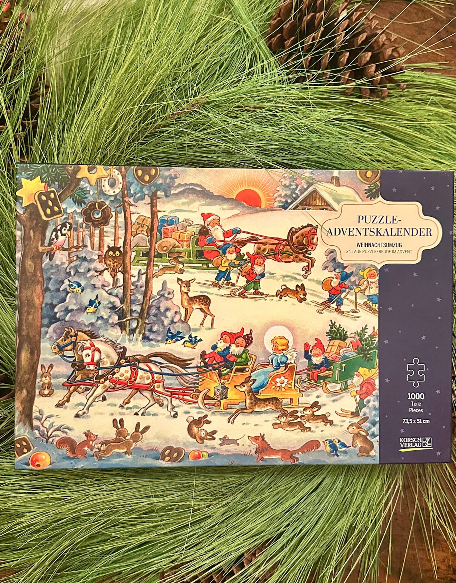 Korsch Advent - Christmas Parade Jigsaw Puzzle - 8.5"H x 12.5"W x 1.75"D