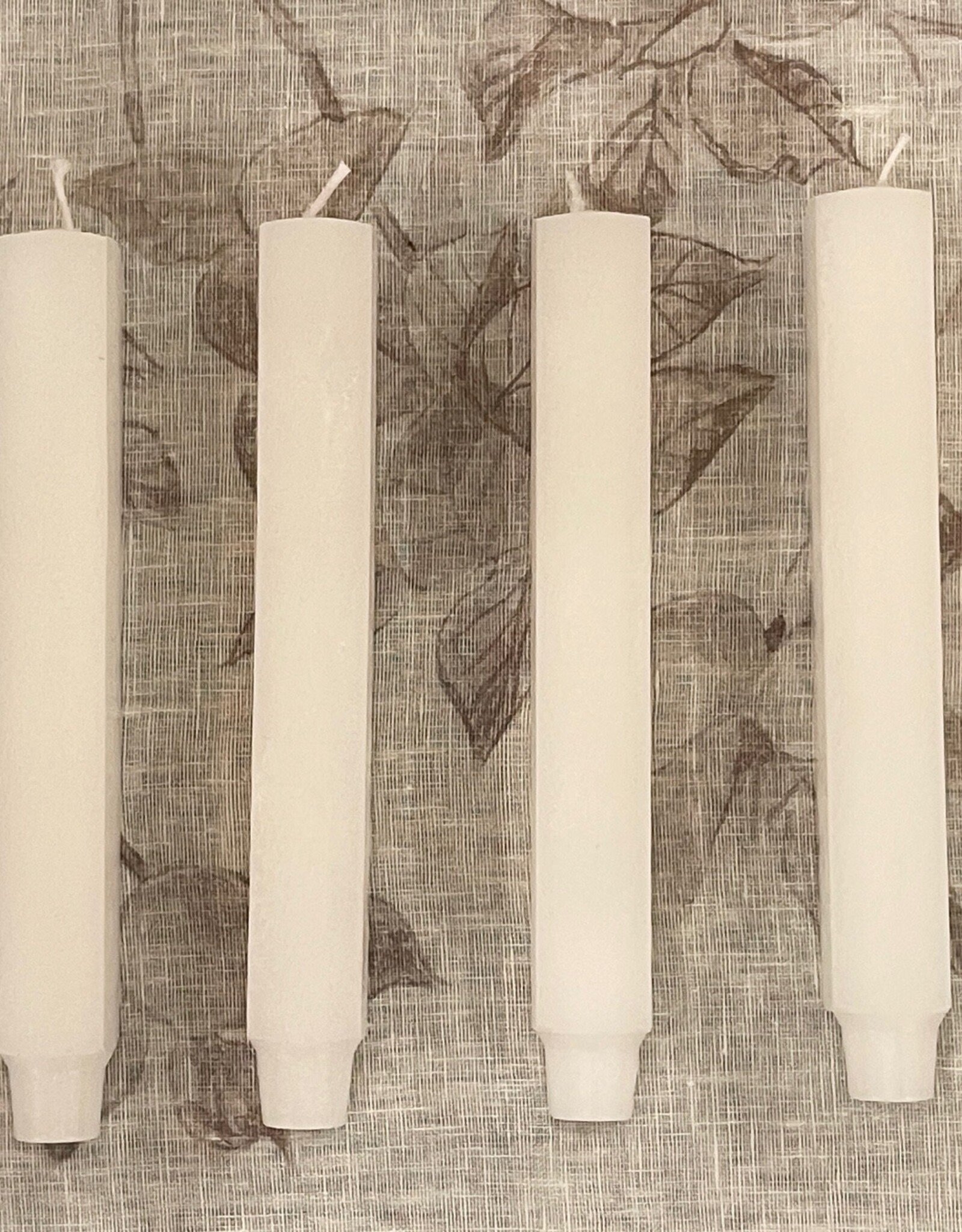 Square Candle  8 Inch (Box of 8)  Linen White