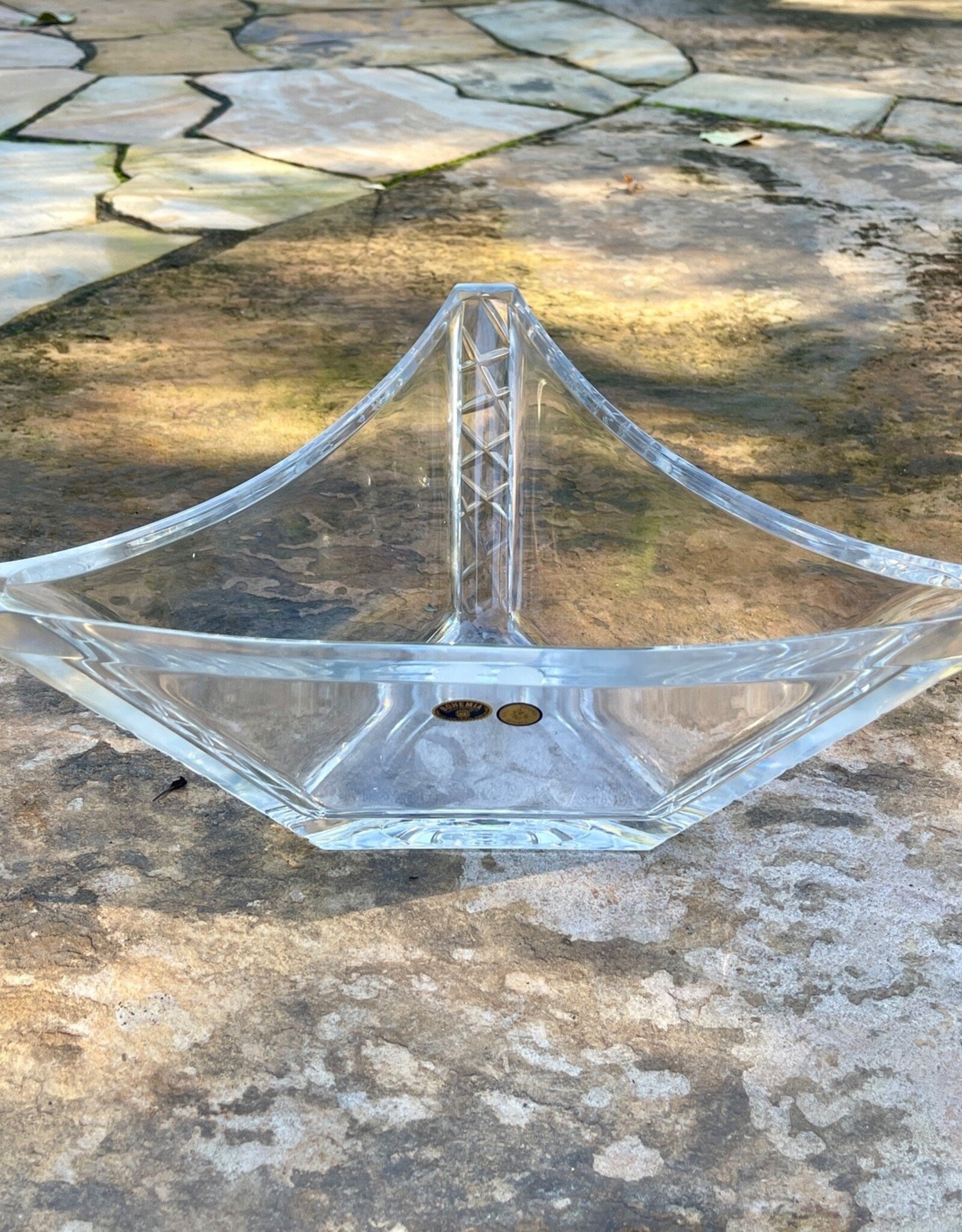 Bohemia Crystal - 13" Triangular Bowl (Cut)
