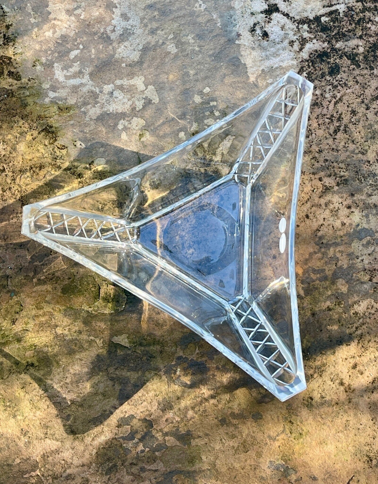 Bohemia Crystal - 13" Triangular Bowl (Cut)