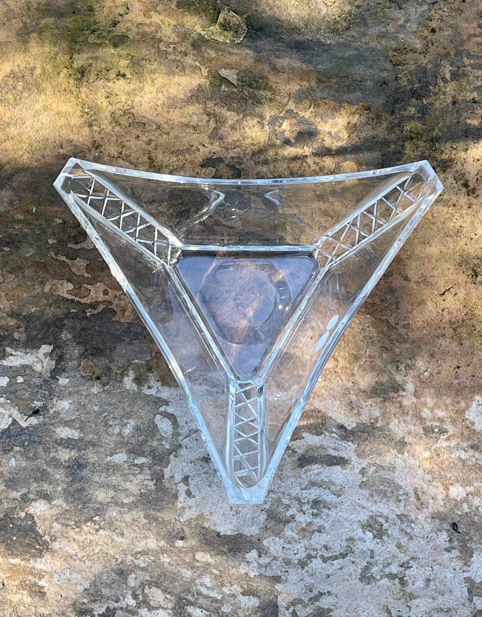 Bohemia Crystal - 13" Triangular Bowl (Cut)