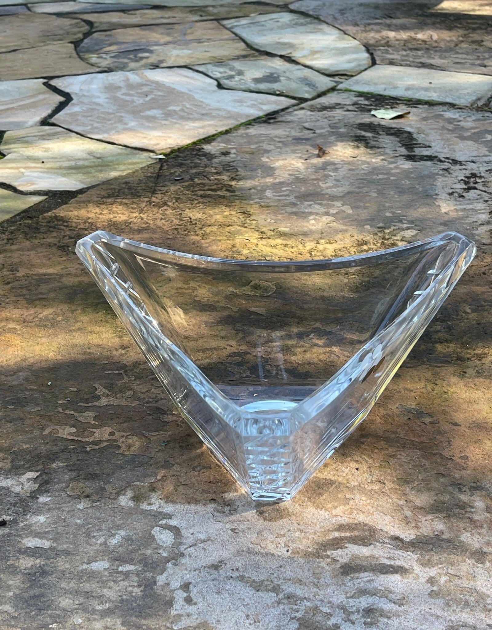 Bohemia Crystal - 13" Triangular Bowl (Cut)