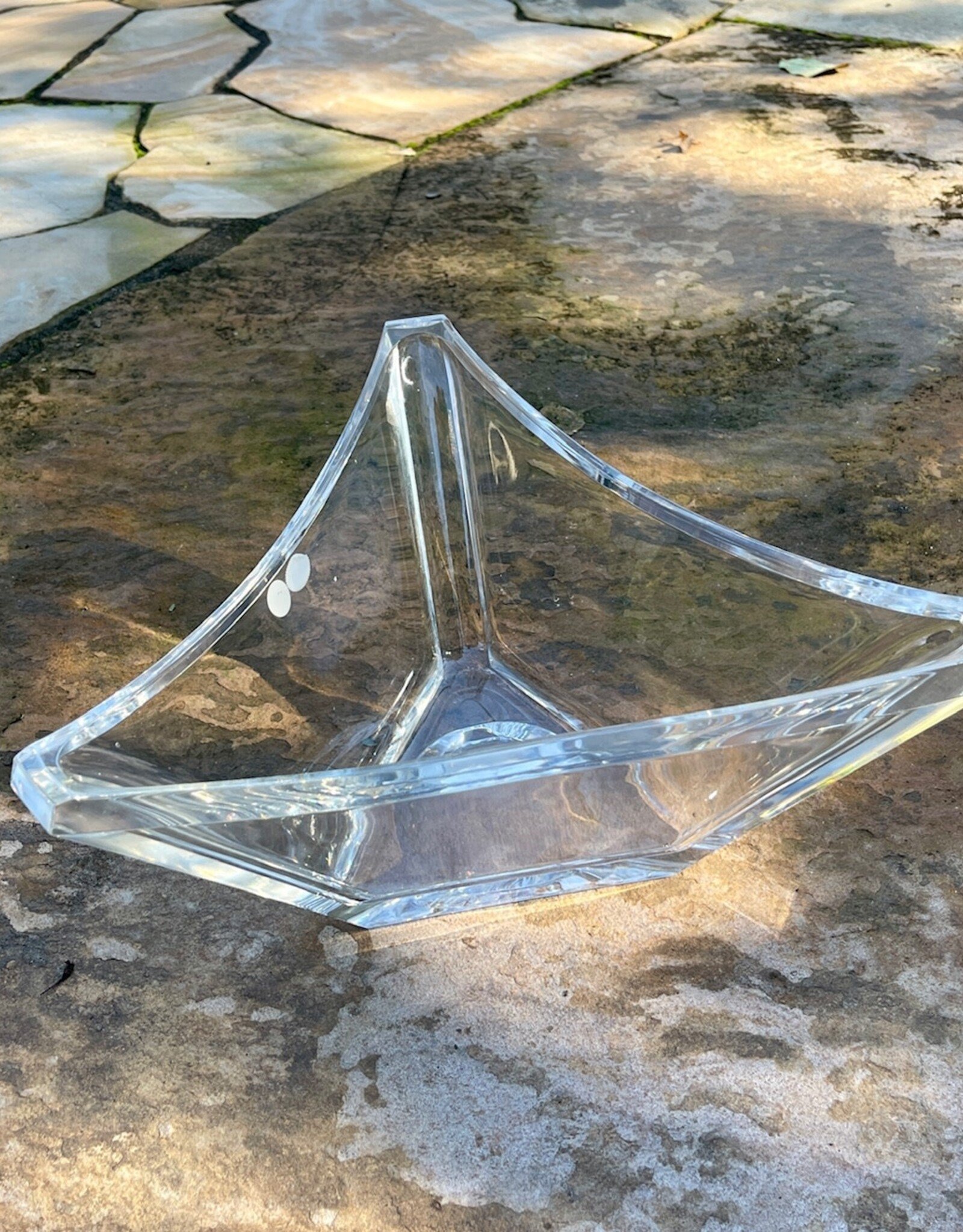 Bohemia Crystal - 13" Triangular Bowl - Uncut