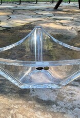 Bohemia Crystal - 13" Triangular Bowl - Uncut Bohemia Crystal - 13" Triangular Bowl - Uncut