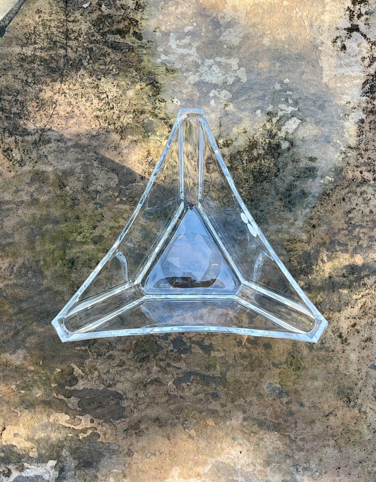 Bohemia Crystal - 13" Triangular Bowl - Uncut