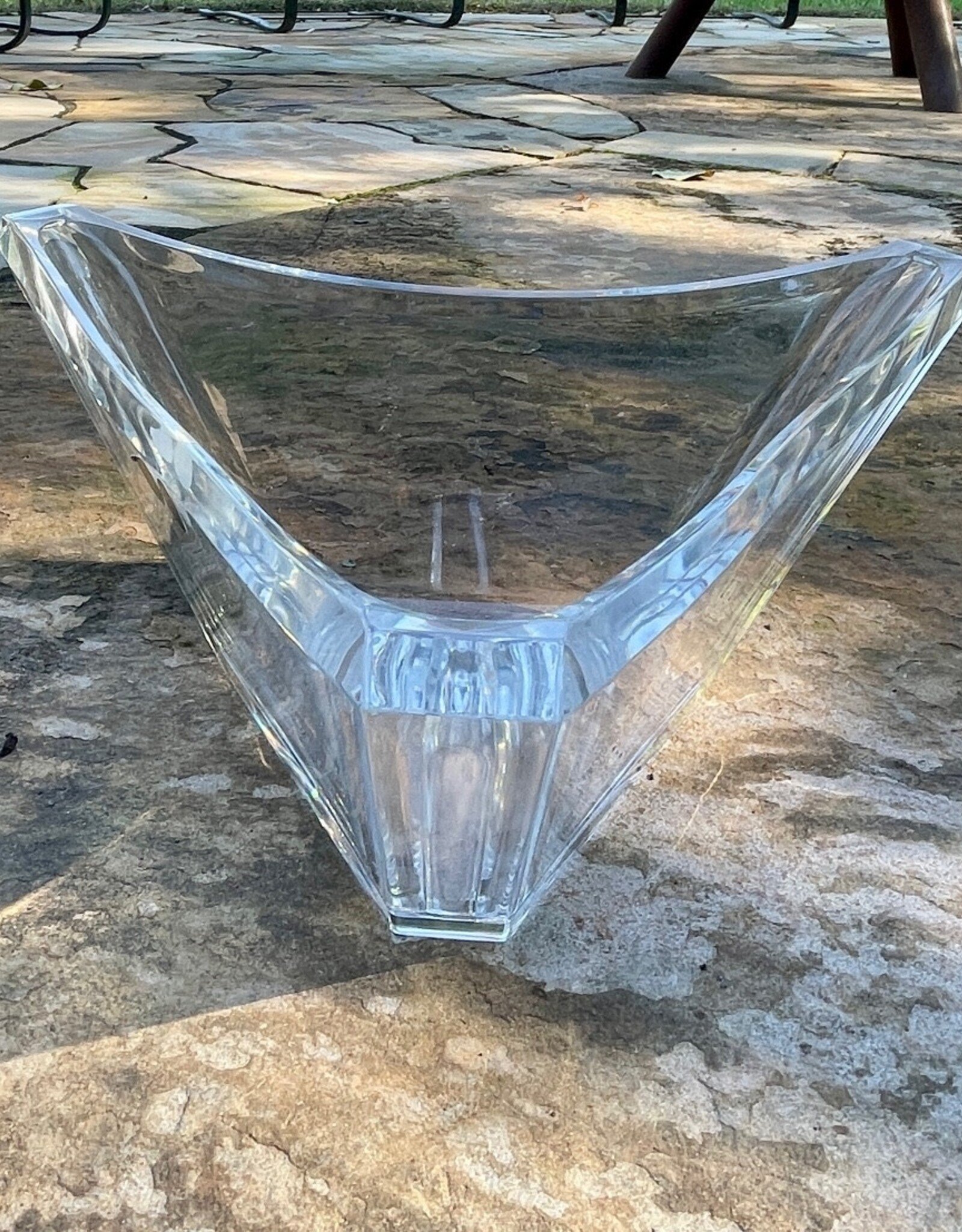 Bohemia Crystal - 13" Triangular Bowl - Uncut