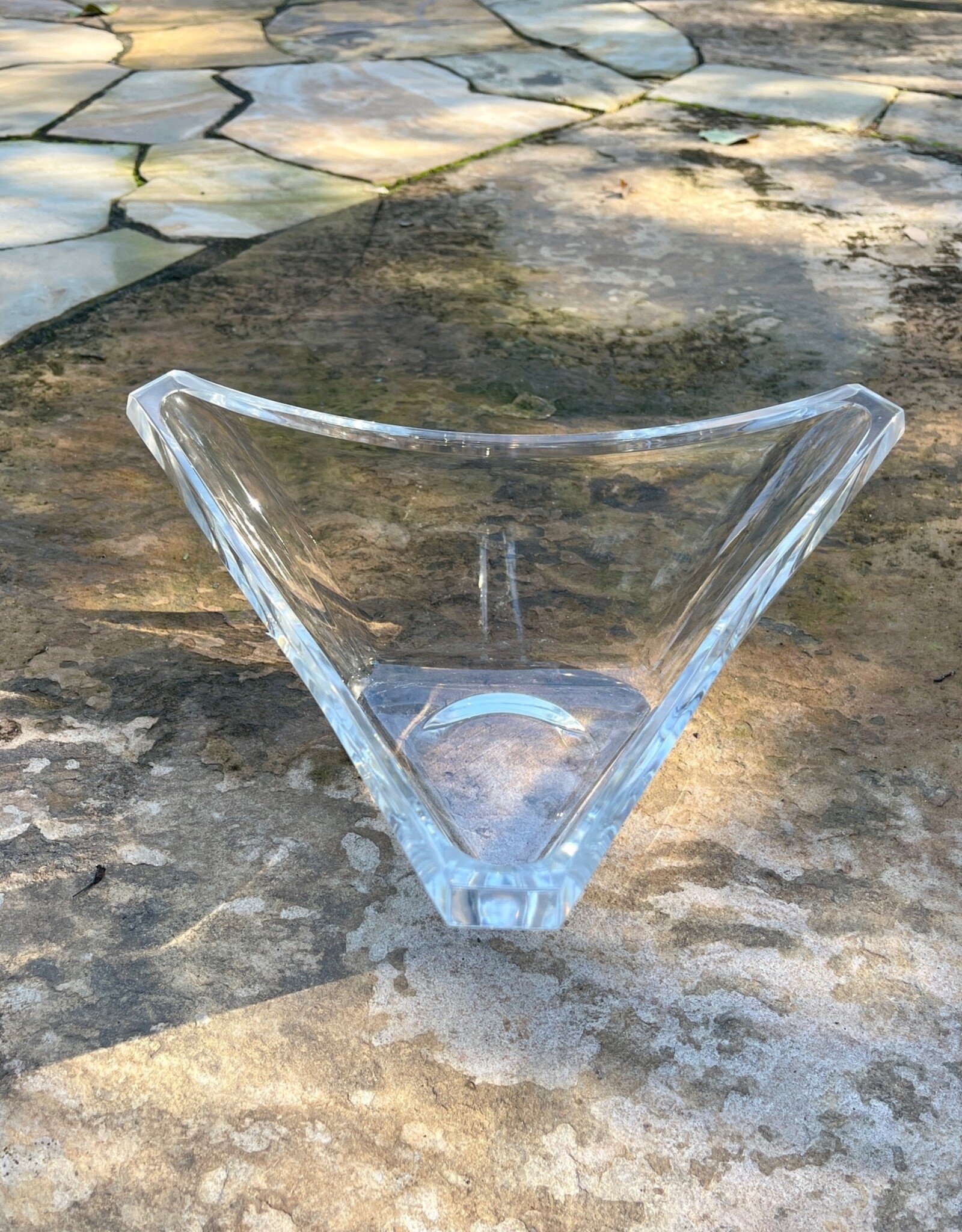 Bohemia Crystal - 13" Triangular Bowl - Uncut