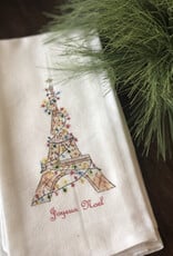 Linen Towel - Eiffel Tower w/Lights 18" x 24" (100% Linen)