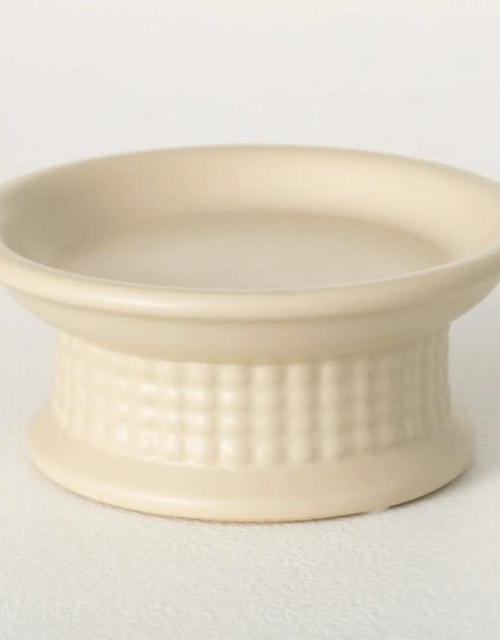 Ceramic Pedestal Tray - 6.25" x 6.25" x 2.75"