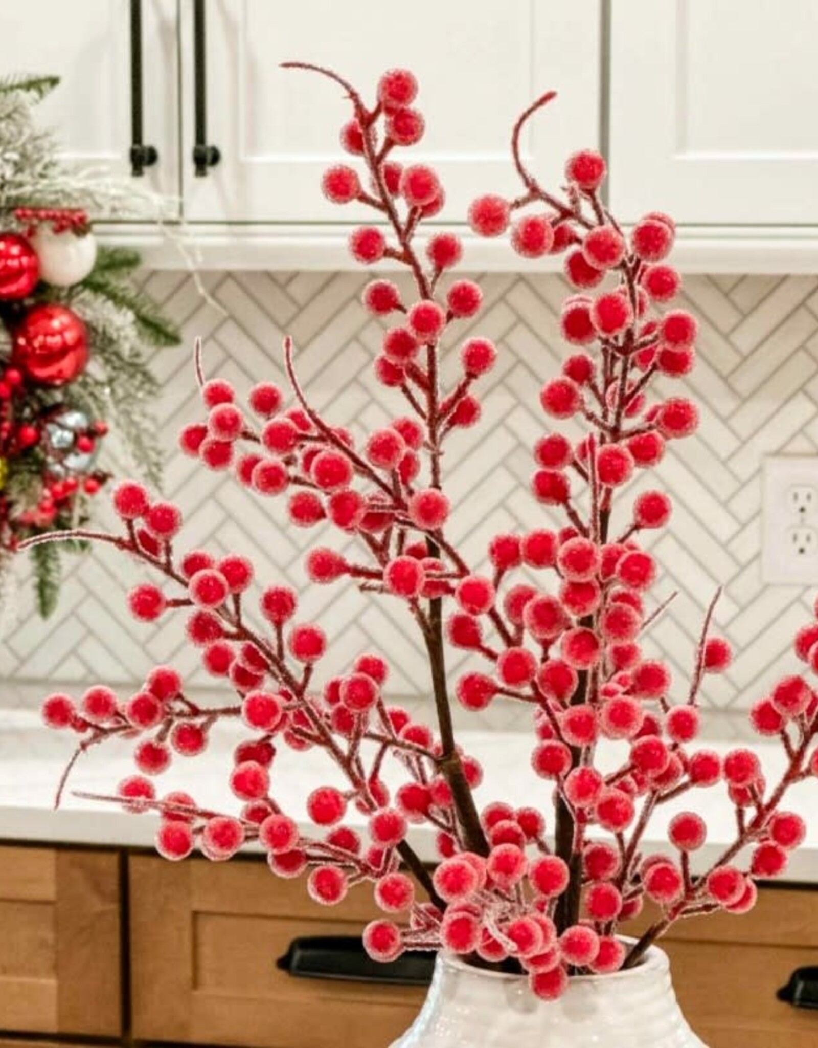 Frosted Berry Spray - 27.5" (Small Berry)