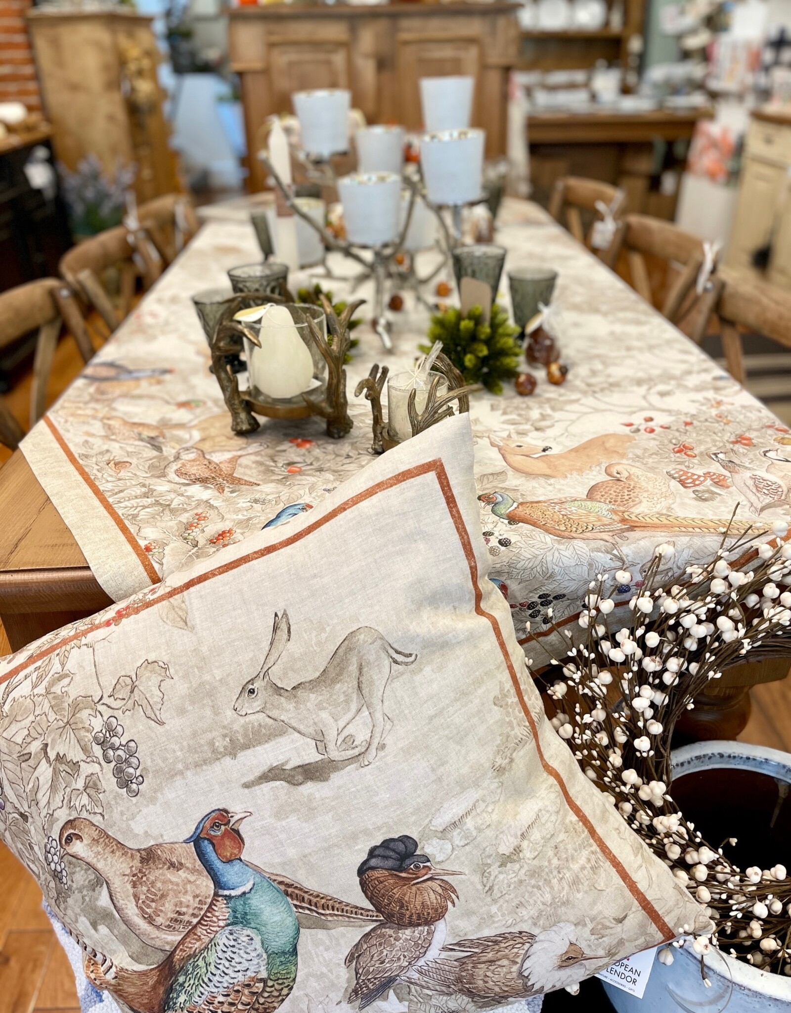 Italian Linen - Norma Lino Naturale Square Pillow 22" x 22"