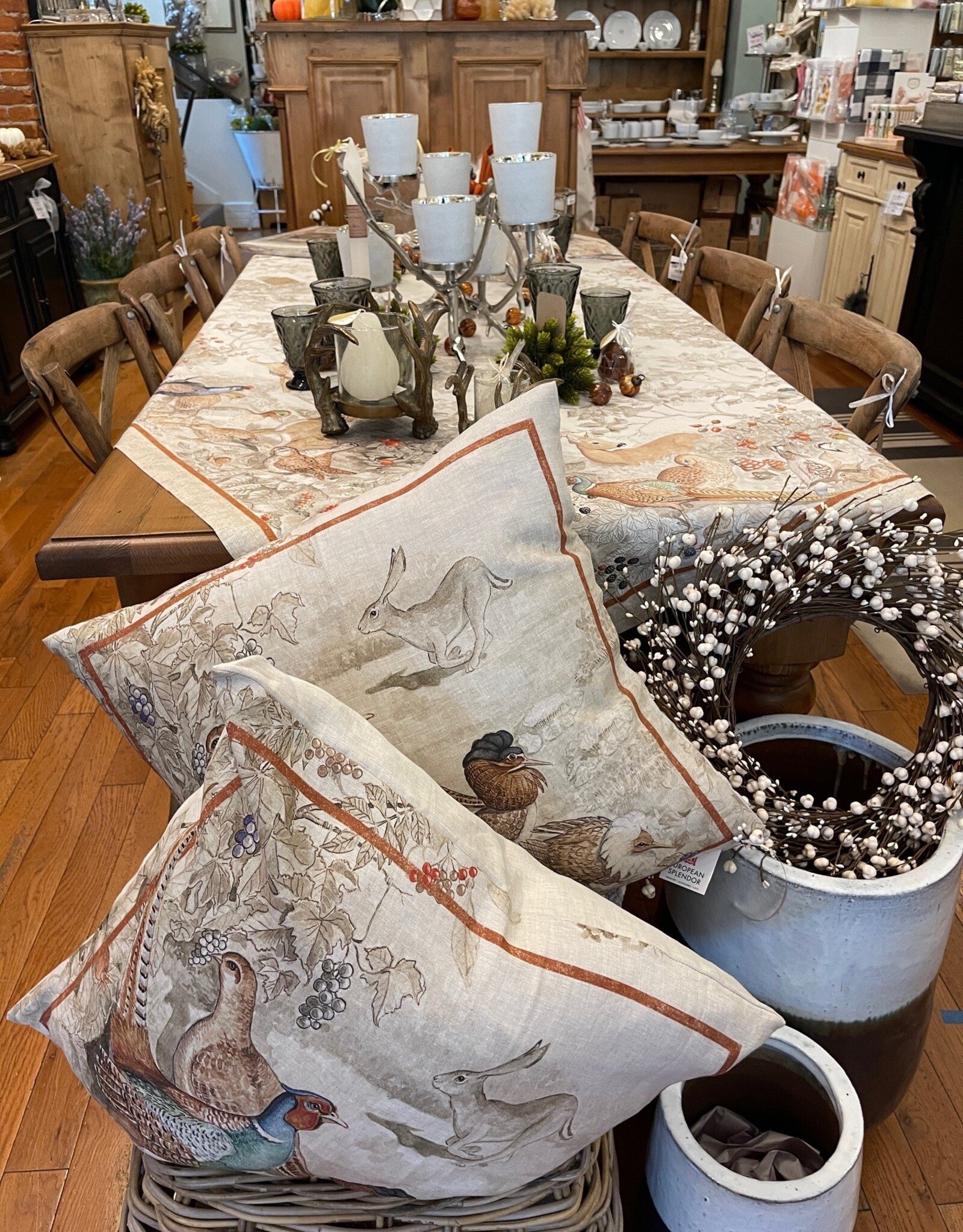 Italian Linen - Norma Lino Naturale Square Pillow 22" x 22"