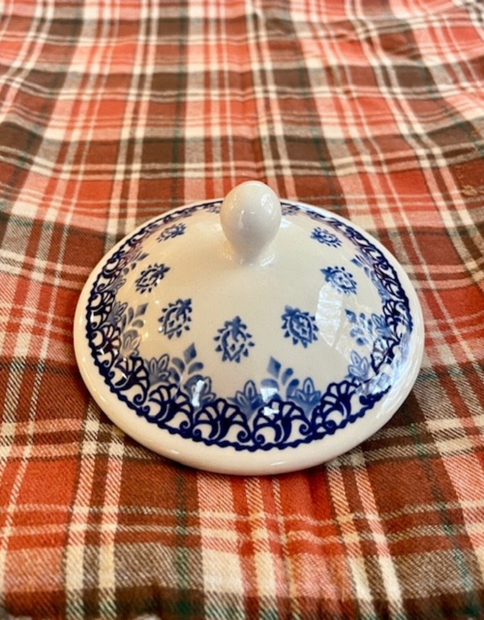 Soup Bowl Tureen LID ONLY - Blue Garden - .75L (25 oz)