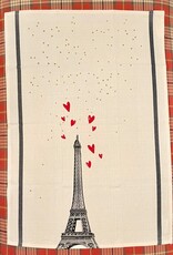 Eiffel Coeurs Towel  19.7" x  27.5 (100% Organic Cotton )
